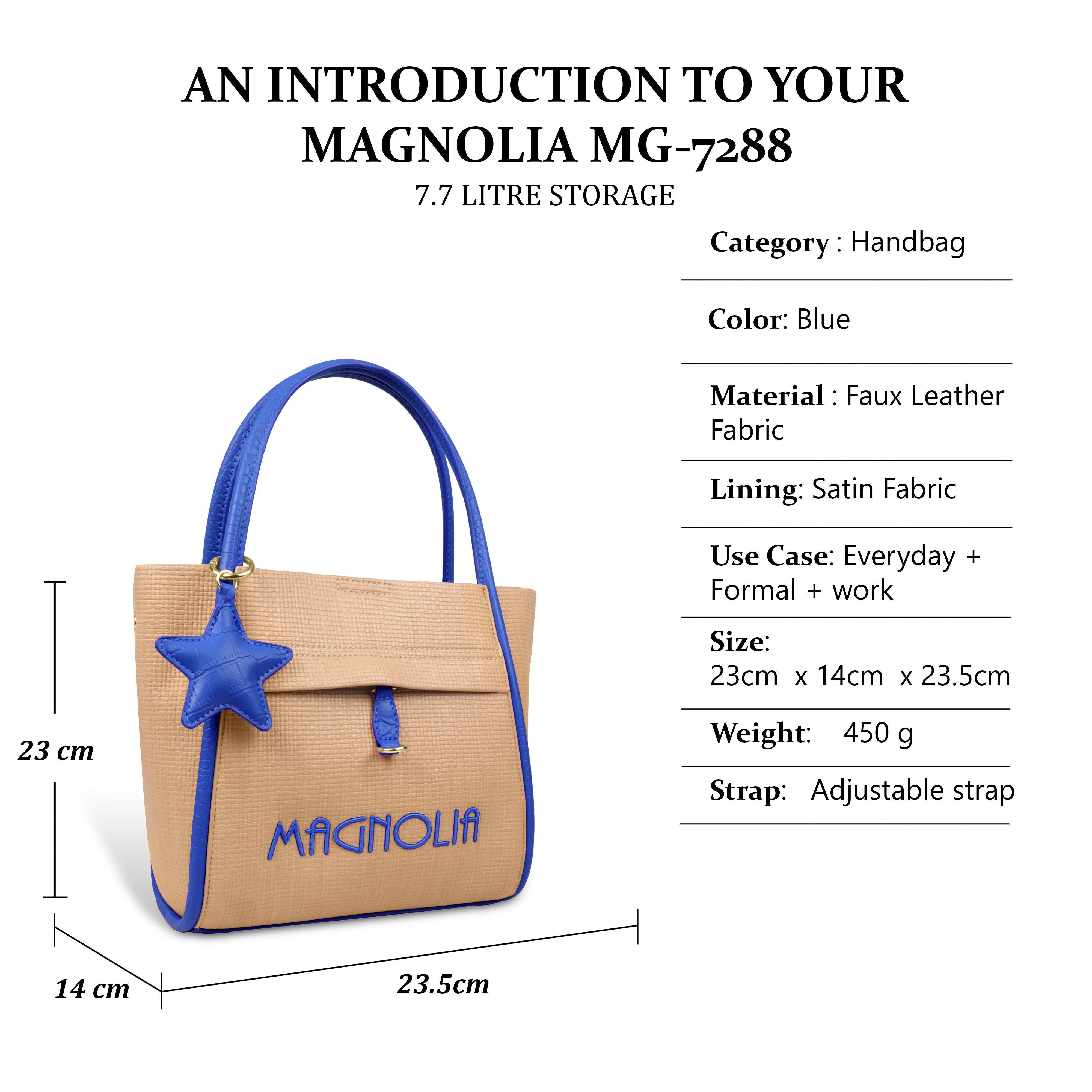Premium Tote Handbag with Star Charm & Dual Handle Design