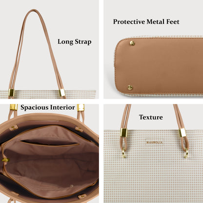 Magnolia Stylish Textured Tote Bag for Women with Spacious Compartments