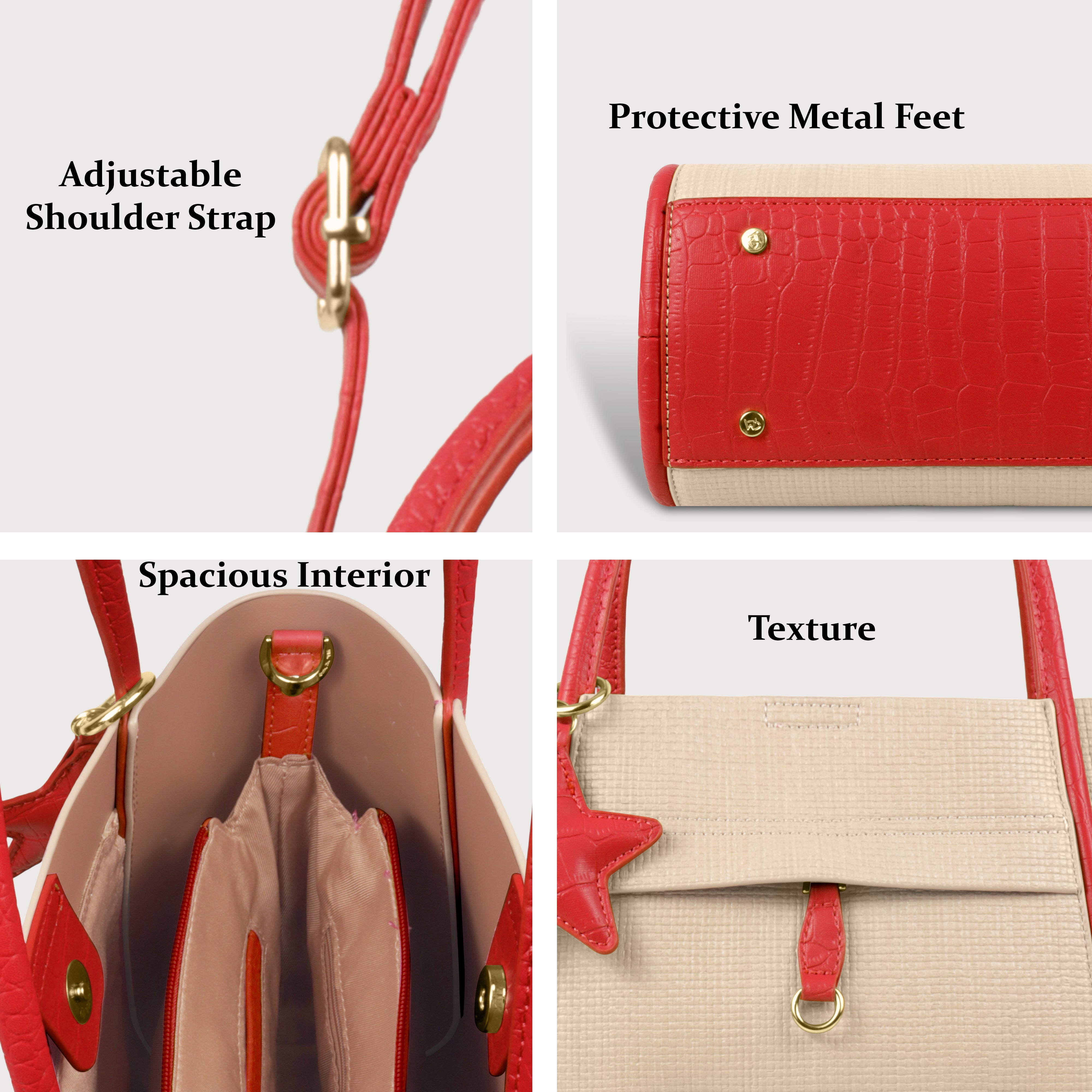 Premium Tote Handbag with Star Charm & Dual Handle Design