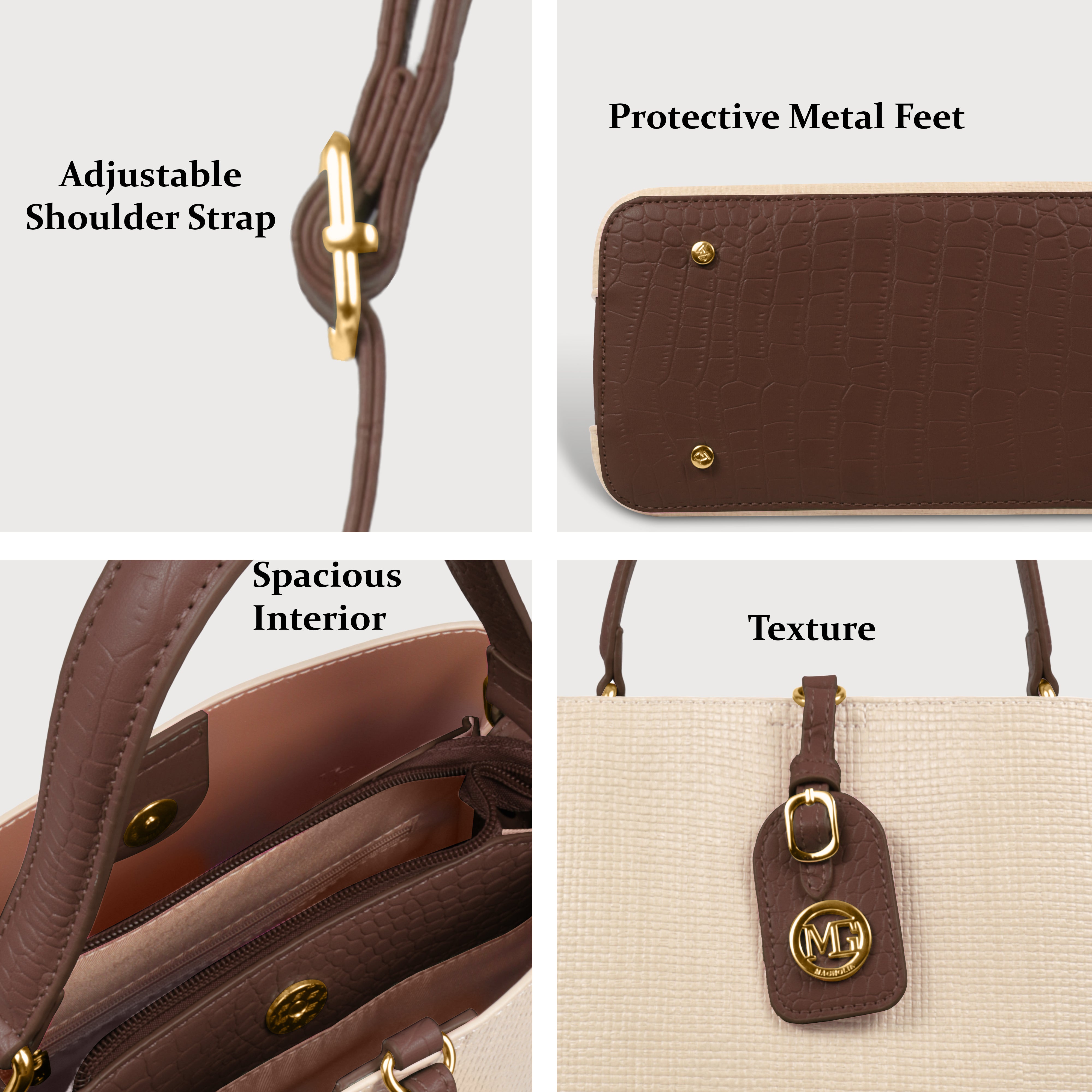 Fashionable Structured Handbag with Dual Handles