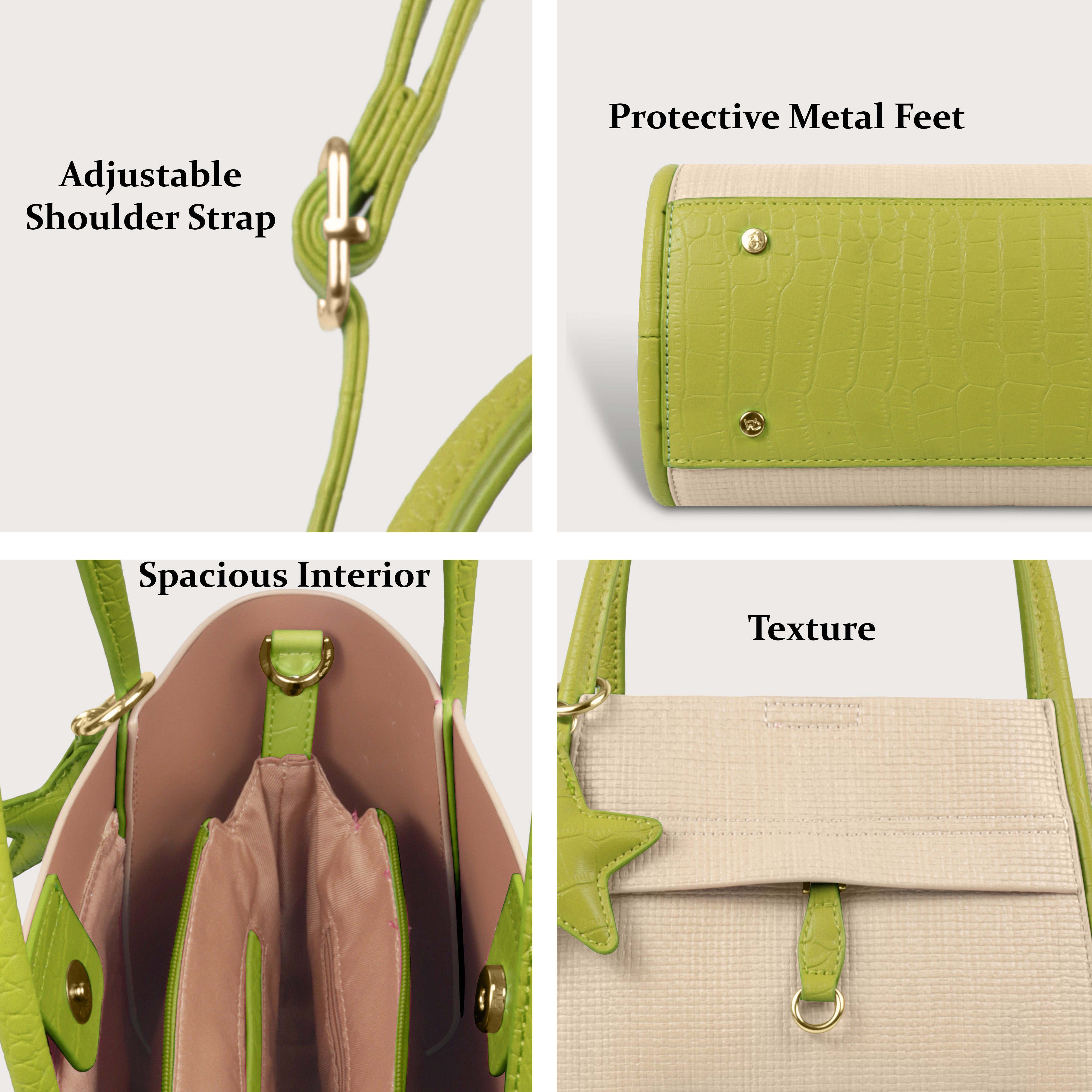 Premium Tote Handbag with Star Charm & Dual Handle Design