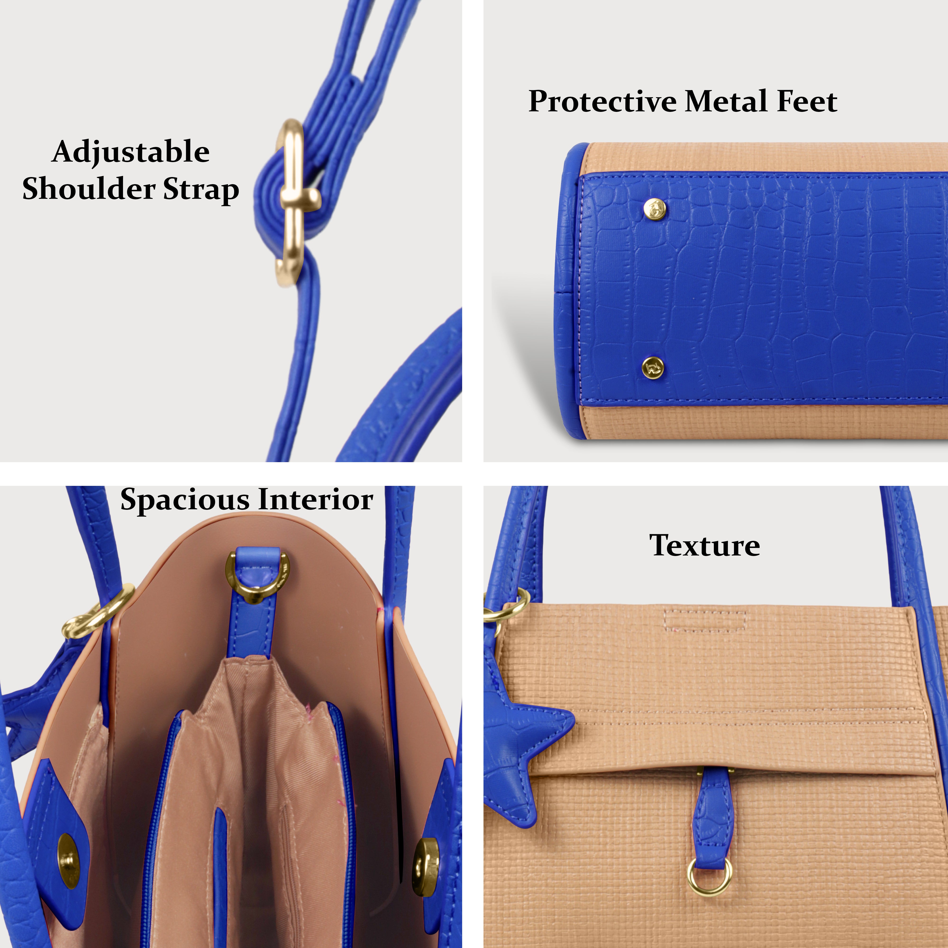 Premium Tote Handbag with Star Charm & Dual Handle Design