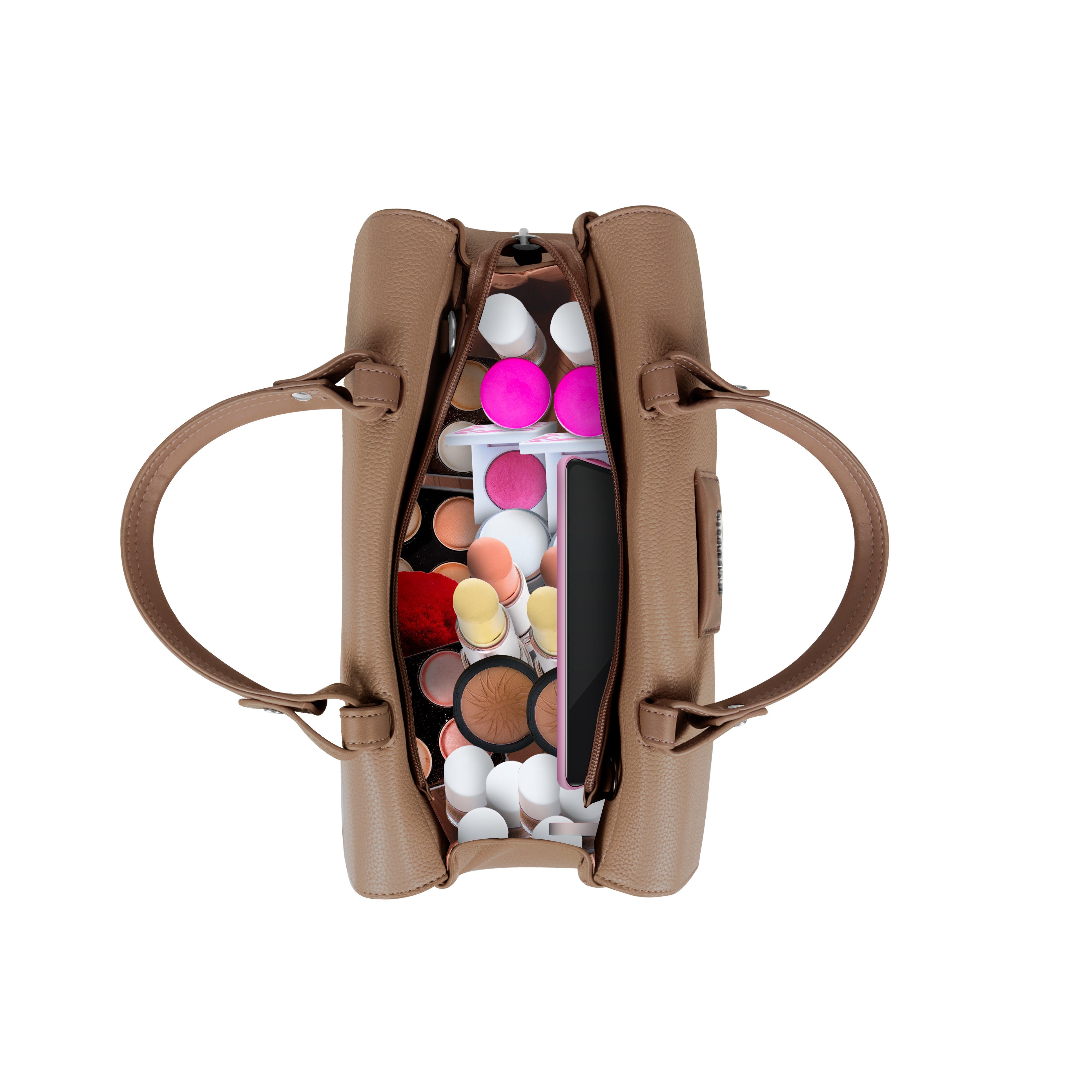 Shop Magnolia Taupe Vegan Leather Handbag for Women | 12L Spacious