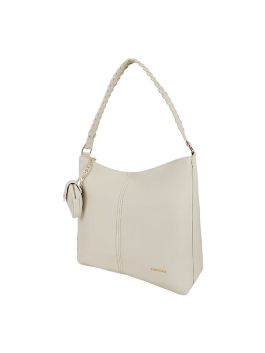 Magnolia PU Leather Women Beige Tote Bag