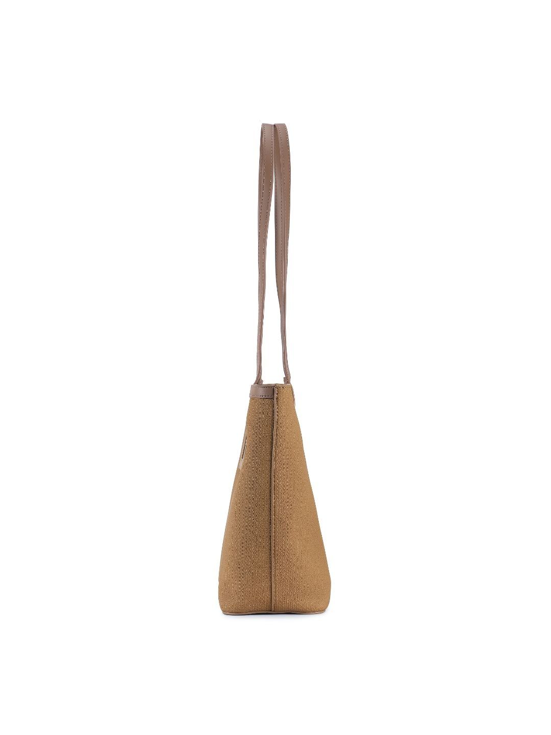 Magnolia Brown PU Leather Textured One Size Women Tote