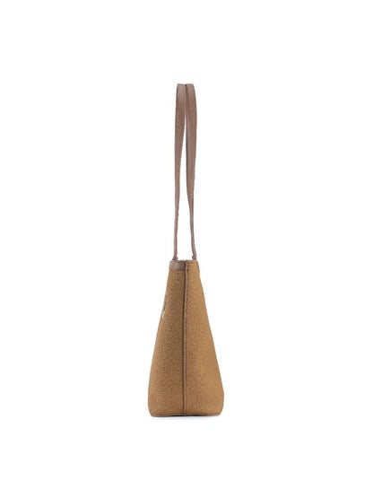 Magnolia Brown PU Leather Textured One Size Women Tote