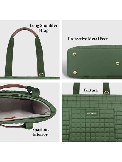 Magnolia Women Green Tote Bag