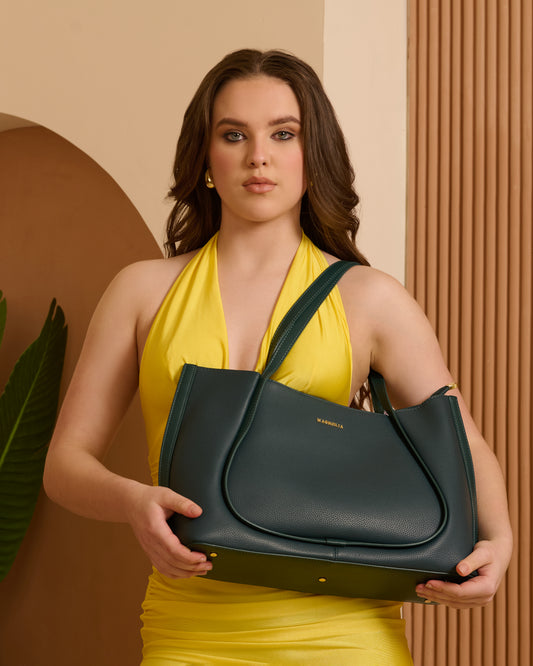 Premium Tote Handbag with Star Charm & Dual Handle Design
