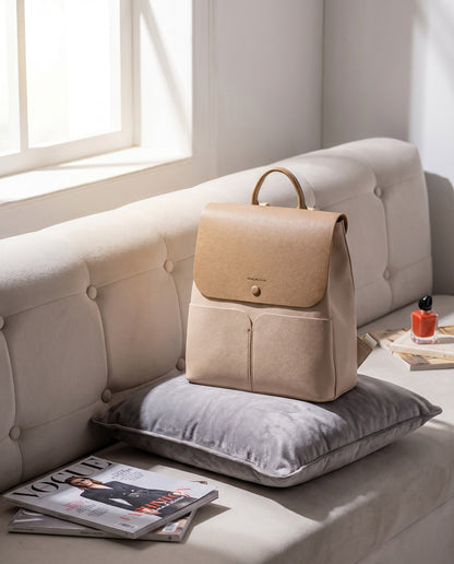 Magnolia Stylish PU Leather Backpack Spacious & Trendy Travel Bag for Women