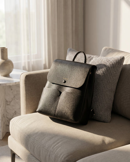 Magnolia Stylish PU Leather Backpack Spacious & Trendy Travel Bag for Women