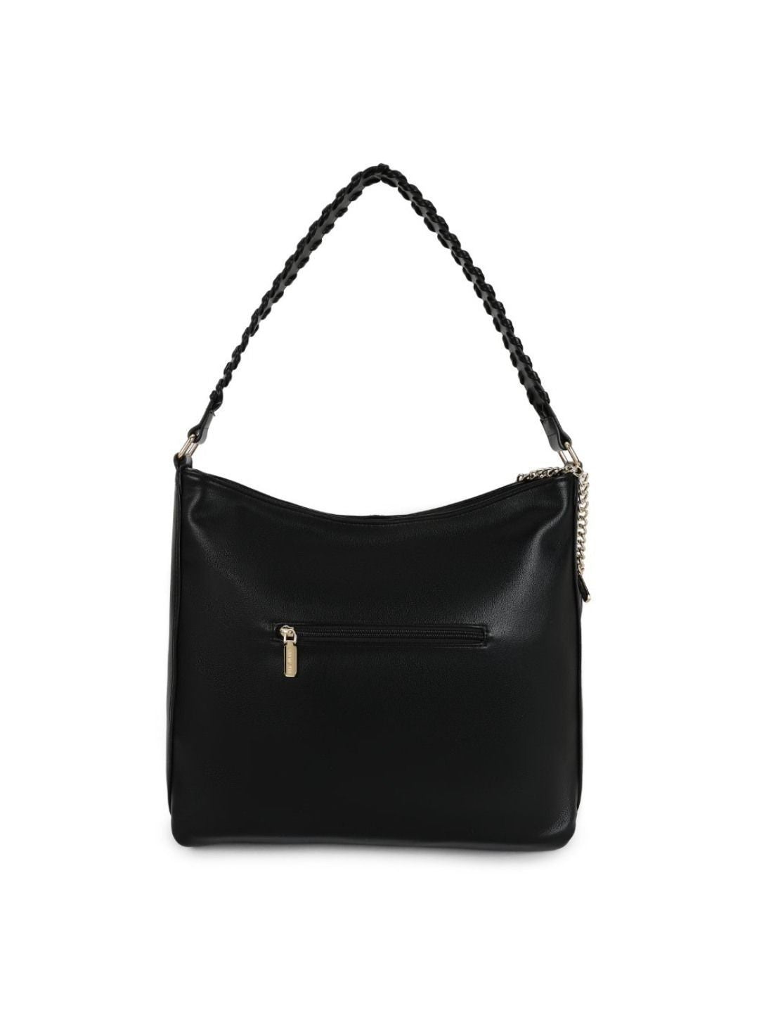 Magnolia PU Leather Women Black Tote Bag
