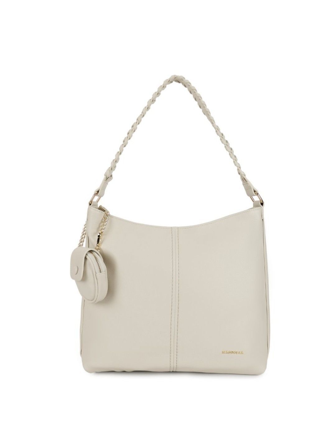 Magnolia PU Leather Women Beige Tote Bag